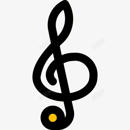 高音谱号音乐41线性颜色图标svg_新图网 https://ixintu.com 线性颜色 音乐41 高音谱号