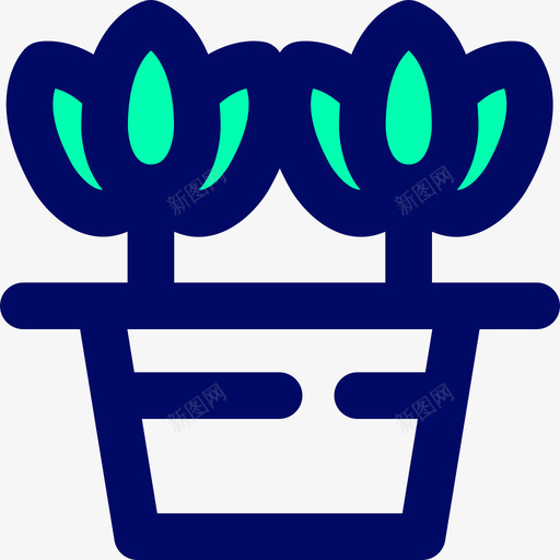 植物复活节32绿影图标svg_新图网 https://ixintu.com 复活节32 植物 绿影