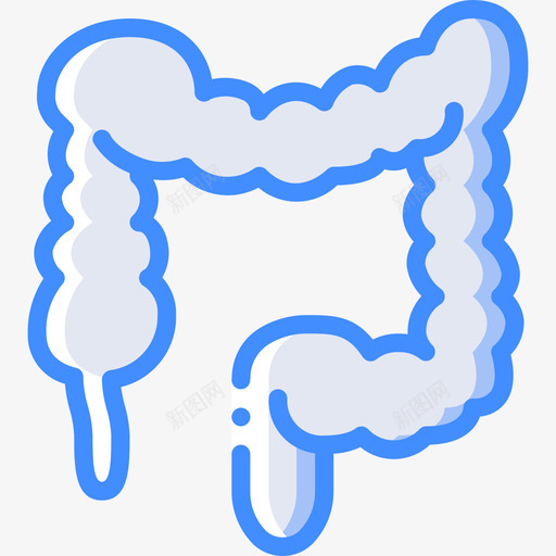 Colon医用105蓝色图标svg_新图网 https://ixintu.com Colon 医用105 蓝色