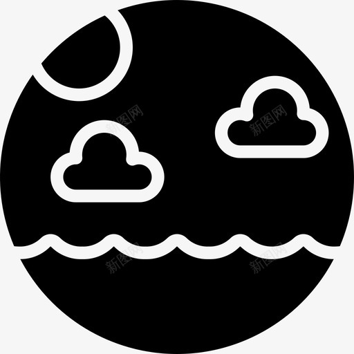 海夏季时间4填充图标svg_新图网 https://ixintu.com 填充 夏季时间4 海