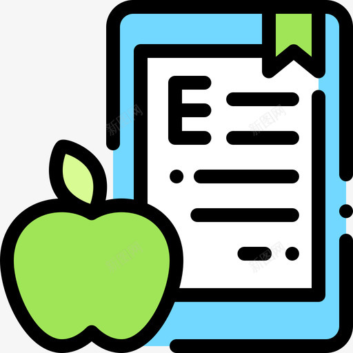 电子书在线学习9线颜色图标svg_新图网 https://ixintu.com 在线学习9 电子书 线颜色