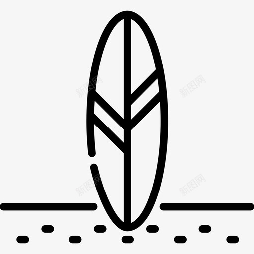 冲浪板夏季35直线型图标svg_新图网 https://ixintu.com 冲浪板 夏季35 直线型