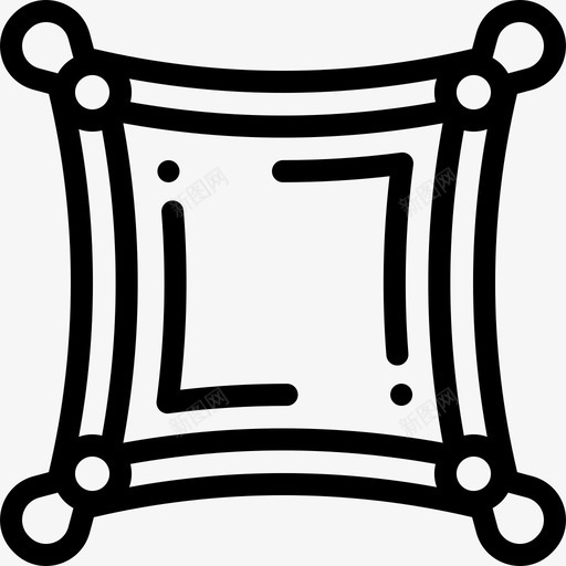 枕头复古装饰15线状图标svg_新图网 https://ixintu.com 复古装饰15 枕头 线状