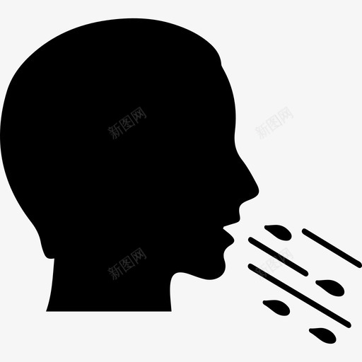 打喷嚏咳嗽生病图标svg_新图网 https://ixintu.com 卡通 咳嗽 感冒 打喷嚏 生病 细菌 过敏