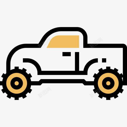 怪物卡车运输55黄影图标svg_新图网 https://ixintu.com 怪物卡车 运输55 黄影