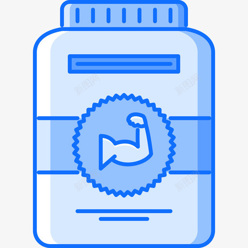 蛋白质补充运动34蓝色图标svg_新图网 https://ixintu.com 蓝色 蛋白质补充 运动34