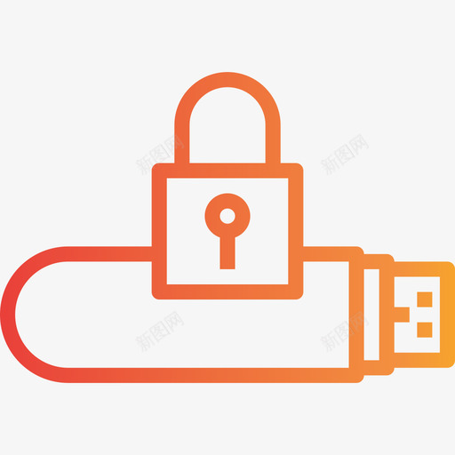 Pendrive网络与安全gradient图标svg_新图网 https://ixintu.com Pendrive gradient 网络与安全