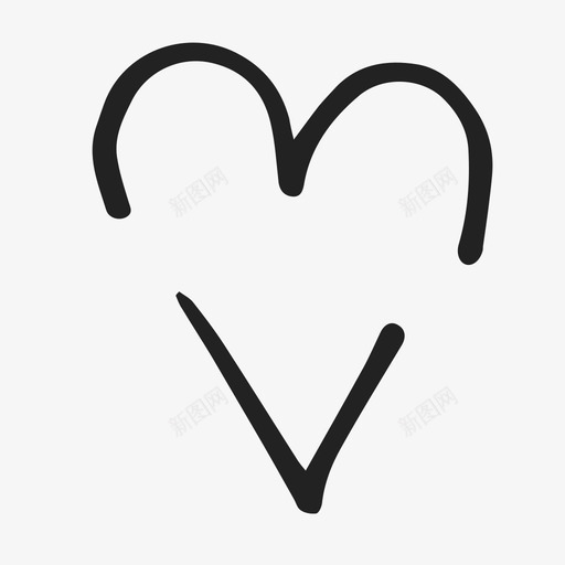 心手绘爱图标svg_新图网 https://ixintu.com 可爱 心 情人节 手绘 爱