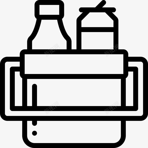 冰箱夏季时间5线性图标svg_新图网 https://ixintu.com 冰箱 夏季时间5 线性
