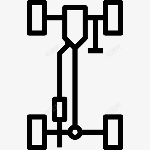 底盘智能汽车外形直线型图标svg_新图网 https://ixintu.com 底盘 智能汽车外形 直线型