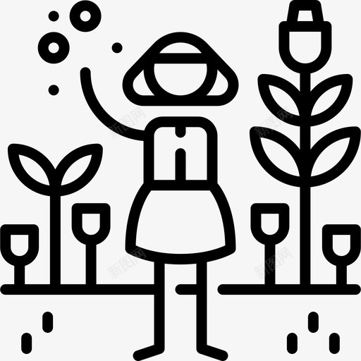 花园派对和庆典8直线型图标svg_新图网 https://ixintu.com 派对和庆典8 直线型 花园