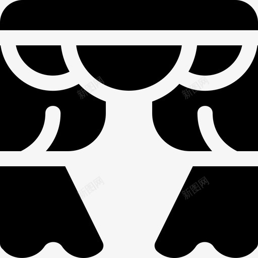 窗帘复古装饰12填充图标svg_新图网 https://ixintu.com 填充 复古装饰12 窗帘