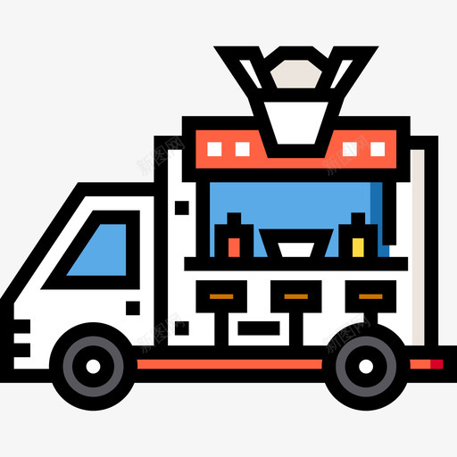 中餐食品车2线颜色图标svg_新图网 https://ixintu.com 中餐 线颜色 食品车2