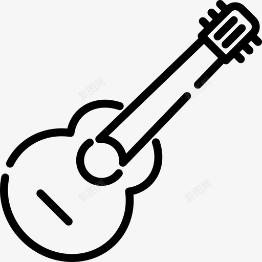 原声吉他夏令营线性图标svg_新图网 https://ixintu.com 原声吉他 夏令营 线性
