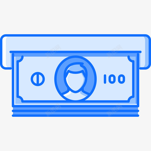 Atm钱33蓝色图标svg_新图网 https://ixintu.com Atm 蓝色 钱33