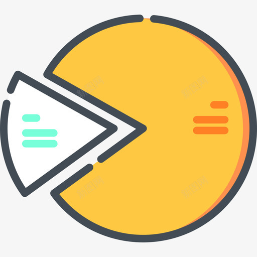 饼图就业8双色图标svg_新图网 https://ixintu.com 双色 就业8 饼图