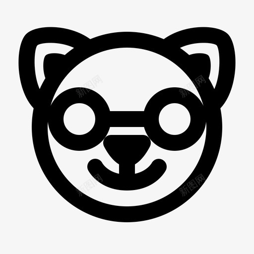 猫表情呆子动物可爱图标svg_新图网 https://ixintu.com 动物 可爱 猫表情呆子 表情符号