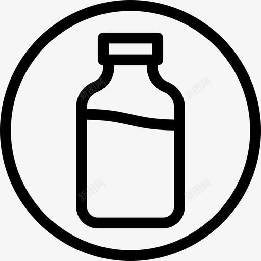 牛奶有机食品4线性图标svg_新图网 https://ixintu.com 有机食品4 牛奶 线性