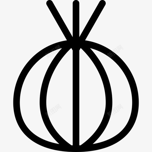 洋葱蔬菜9线状图标svg_新图网 https://ixintu.com 洋葱 线状 蔬菜9