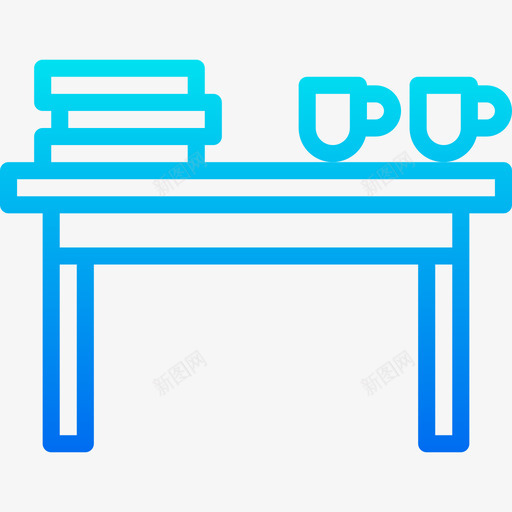 咖啡桌家具和家居10梯度图标svg_新图网 https://ixintu.com 咖啡桌 家具和家居10 梯度