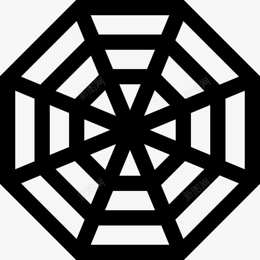 蜘蛛网万圣节46填充图标svg_新图网 https://ixintu.com 万圣节46 填充 蜘蛛网