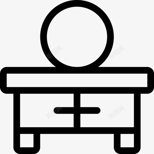 梳妆台卧室2线性图标svg_新图网 https://ixintu.com 卧室2 梳妆台 线性