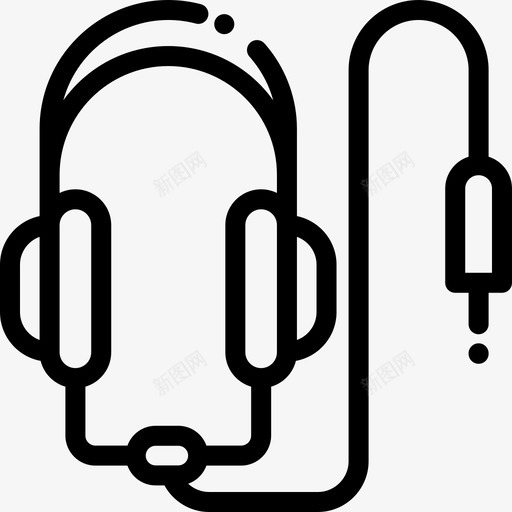耳机音乐商店2线性图标svg_新图网 https://ixintu.com 线性 耳机 音乐商店2