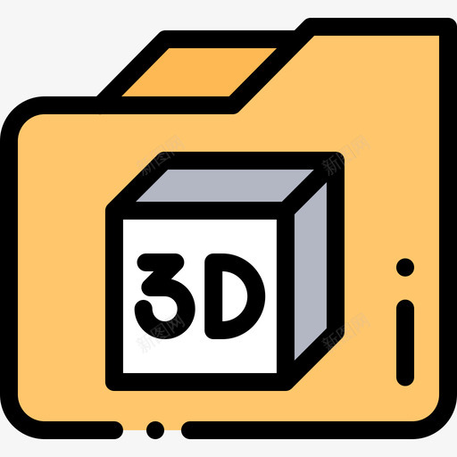 文件夹3d打印24线性颜色图标svg_新图网 https://ixintu.com 3d打印24 文件夹 线性颜色