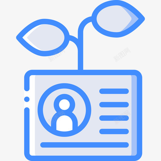 身份证社会营销蓝色图标svg_新图网 https://ixintu.com 社会营销 蓝色 身份证