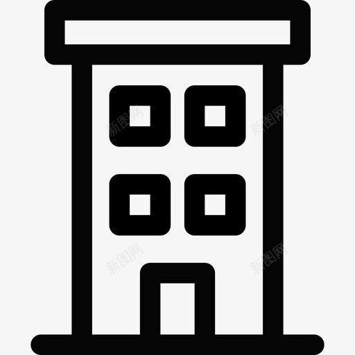 大楼14号工作场所直线图标svg_新图网 https://ixintu.com 14号工作场所 大楼 直线