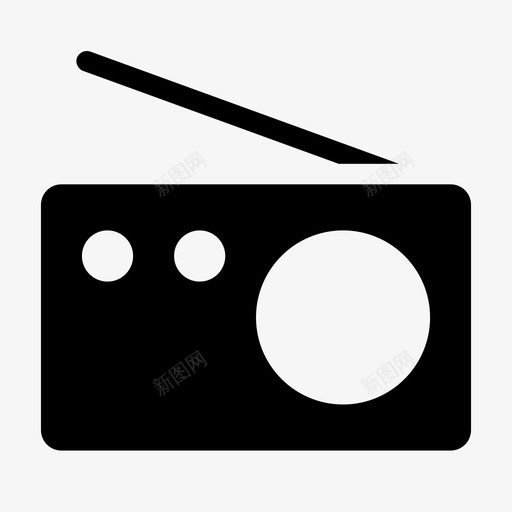 无线电通信电子图标svg_新图网 https://ixintu.com 传输 播放 无线电 电子 设备填充 通信