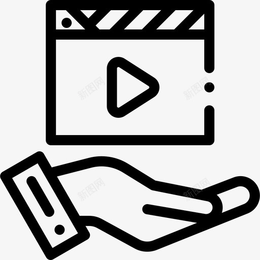 电影媒体技术5线性图标svg_新图网 https://ixintu.com 媒体技术5 电影 线性