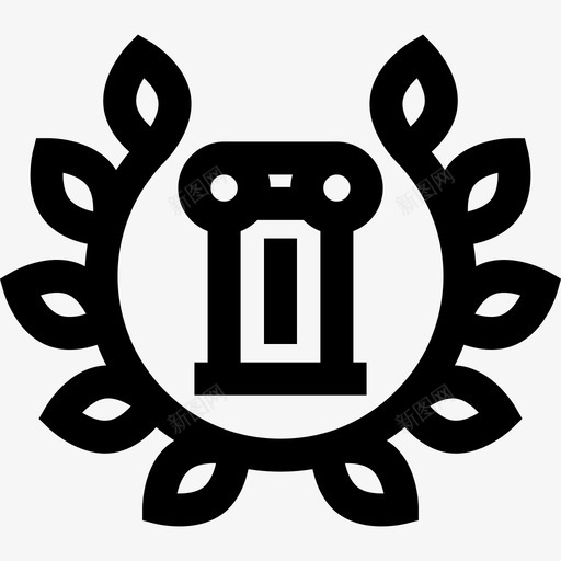 月桂树古希腊5直系图标svg_新图网 https://ixintu.com 古希腊5 月桂树 直系