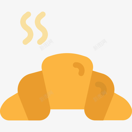 羊角面包食品94扁平图标svg_新图网 https://ixintu.com 扁平 羊角面包 食品94