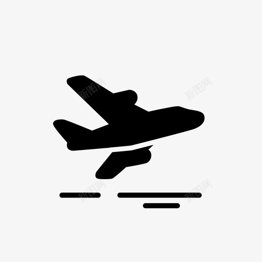 出发机场航班图标svg_新图网 https://ixintu.com 出发 机场 机场图标字形样式 航班 航站楼 飞机