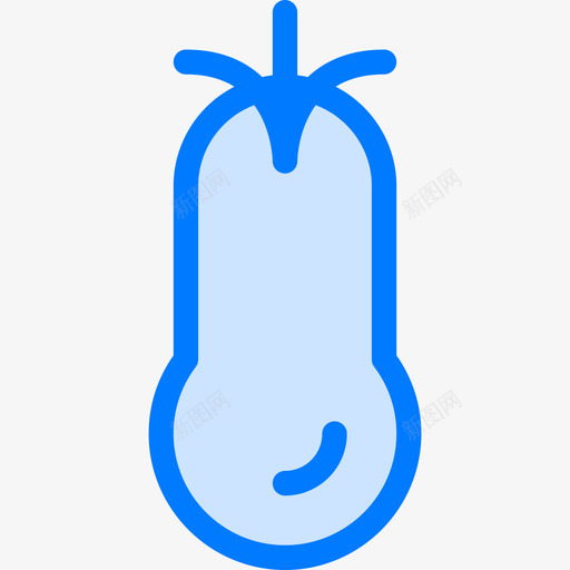茄子蔬菜10蓝色图标svg_新图网 https://ixintu.com 茄子 蓝色 蔬菜10