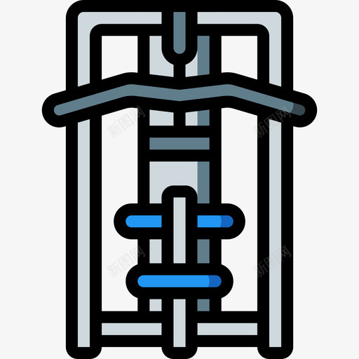 机器健身器材13线颜色图标svg_新图网 https://ixintu.com 健身器材13 机器 线颜色