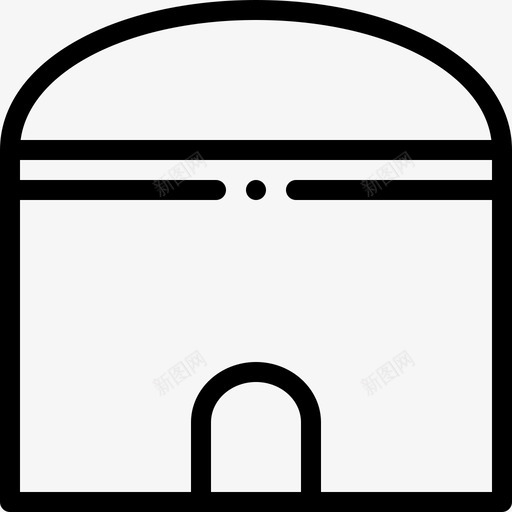 飞机库城市建筑直线型图标svg_新图网 https://ixintu.com 城市建筑 直线型 飞机库