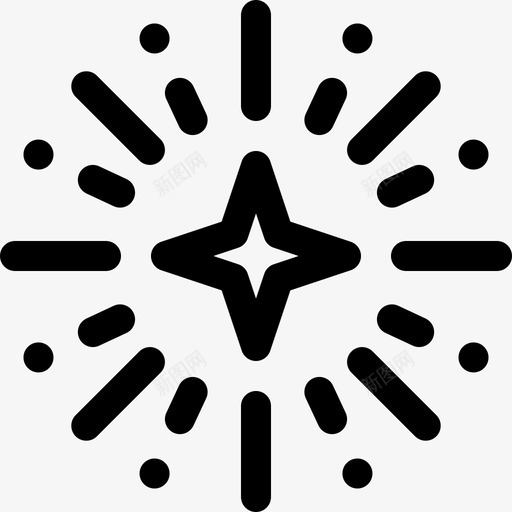 烟花派对庆祝6直线图标svg_新图网 https://ixintu.com 派对庆祝6 烟花 直线
