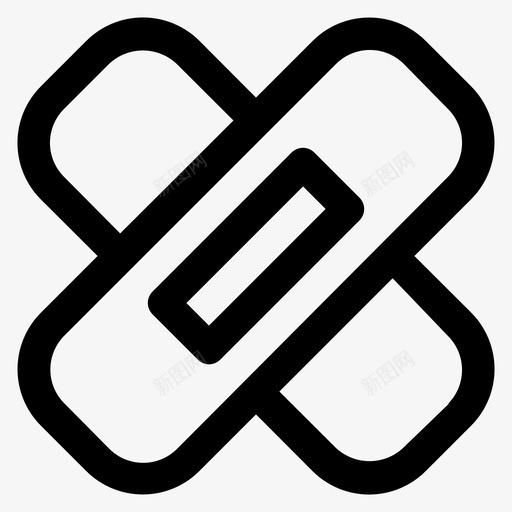 绷带诊所卫生图标svg_新图网 https://ixintu.com 医疗 医疗线 卫生 绷带 药房 诊所