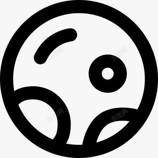 冥王星空间61直线图标svg_新图网 https://ixintu.com 冥王星 直线 空间61