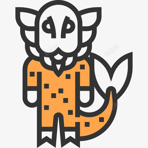 人鱼幻想人物3黄影图标svg_新图网 https://ixintu.com 人鱼 幻想人物3 黄影