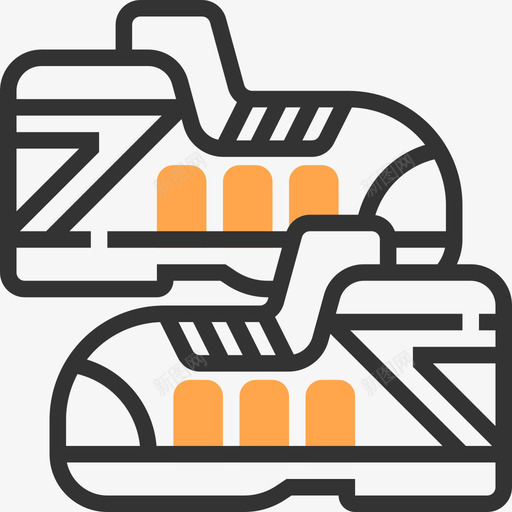 运动鞋网球4黄阴影图标svg_新图网 https://ixintu.com 网球4 运动鞋 黄阴影
