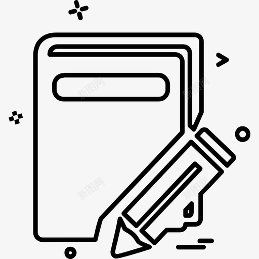 日记书笔图标svg_新图网 https://ixintu.com 书 日记 笔 铅笔