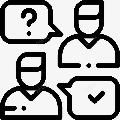 对话面试5直系图标svg_新图网 https://ixintu.com 对话 直系 面试5
