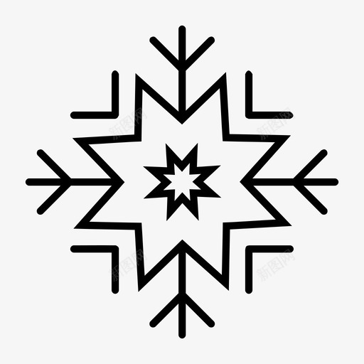 雪冷冰图标svg_新图网 https://ixintu.com 下雪 冬天 冰 冷 雪 雪花