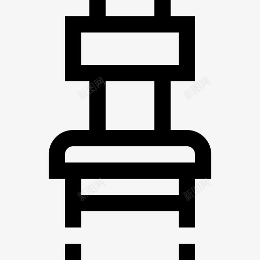 椅子室内和家具直线型图标svg_新图网 https://ixintu.com 室内和家具 椅子 直线型