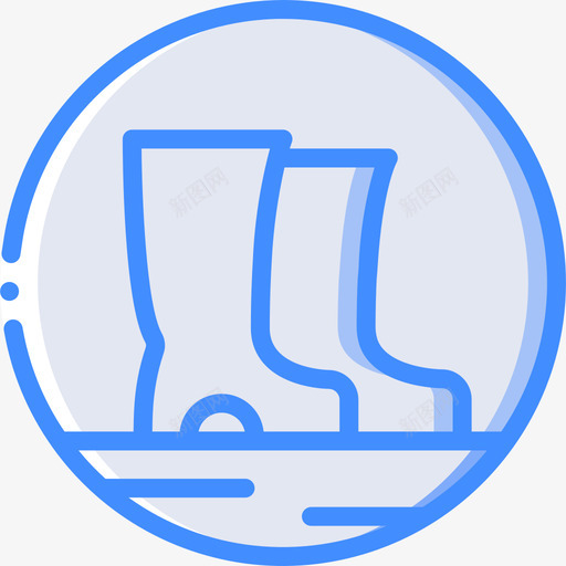 靴子节日蓝色图标svg_新图网 https://ixintu.com 节日 蓝色 靴子