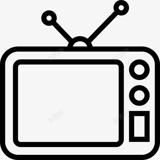 电视多媒体21线性图标svg_新图网 https://ixintu.com 多媒体21 电视 线性