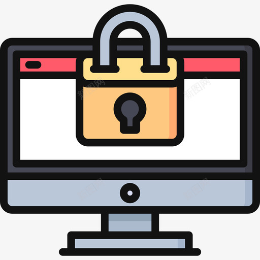 挂锁计算机功能3线颜色图标svg_新图网 https://ixintu.com 挂锁 线颜色 计算机功能3